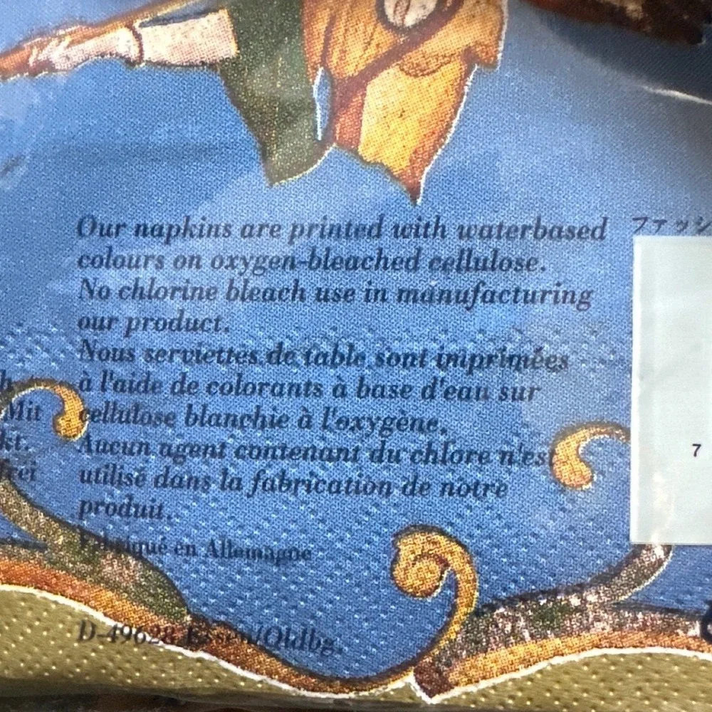 Vtg Marcel Schurman Angel IHR Christmas Napkins Decoupage 20ct Germany NOS